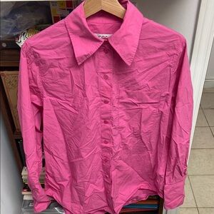 COS Vibrant Pink Button-Up Shirt